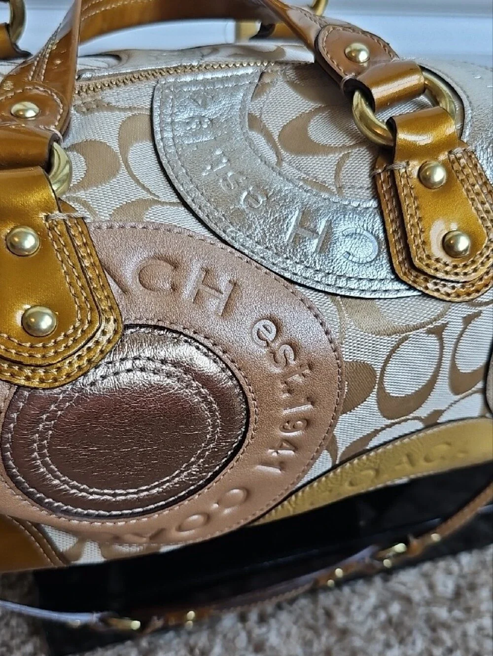 ​Coach Ashley Patchwork Signature Satchel NWT F15474